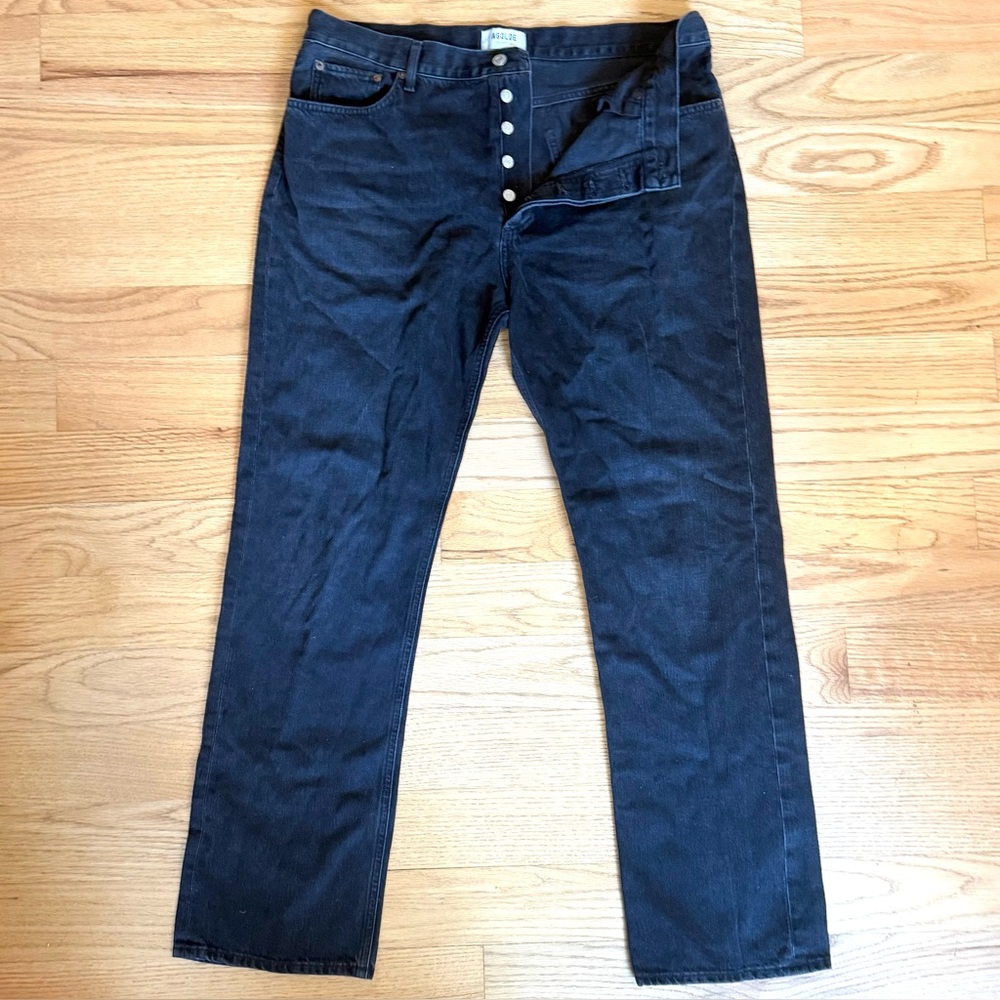 High Waisted Black Jeans AGolde